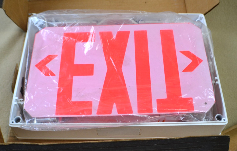 Prescolite Single Face 120/277V LED Exit Sign E2702-00 Ceiling or Wall Mount
