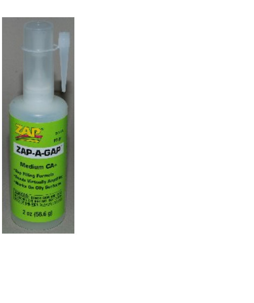2oz. Zap-A-Gap Medium CA+ Adhesive PT-01