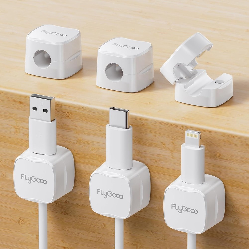 Magnetic Cable Clips 6 Pack Cord Holder