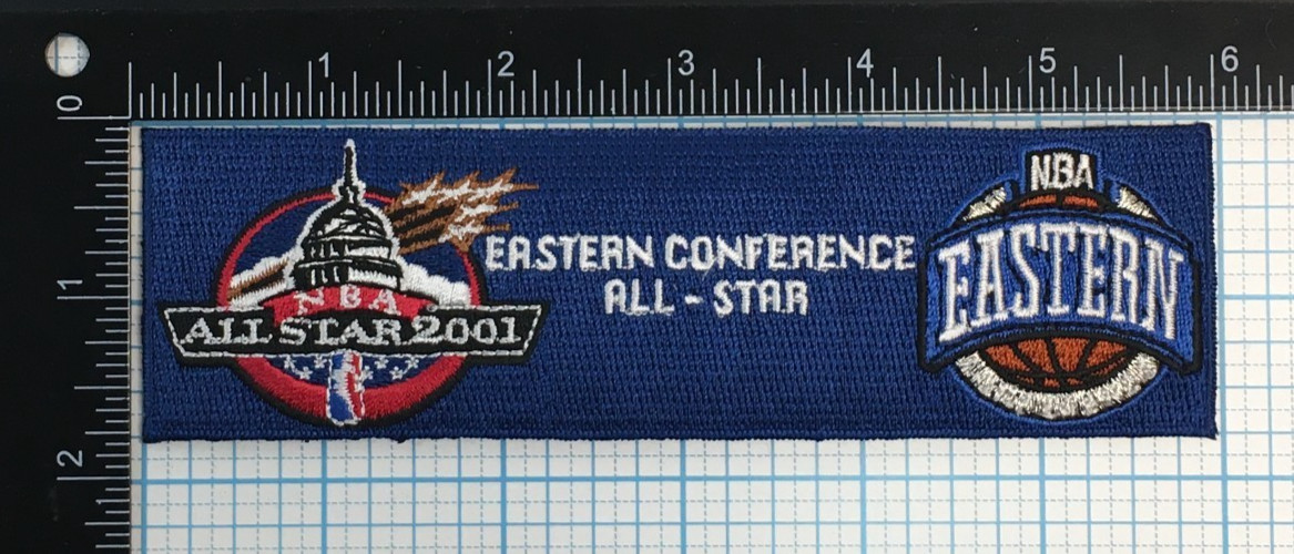 2001 NBA BASKETBALL ALL STAR GAME EASTERN CONFERENCE VINTAGE 6" JERSEY PATCH B11