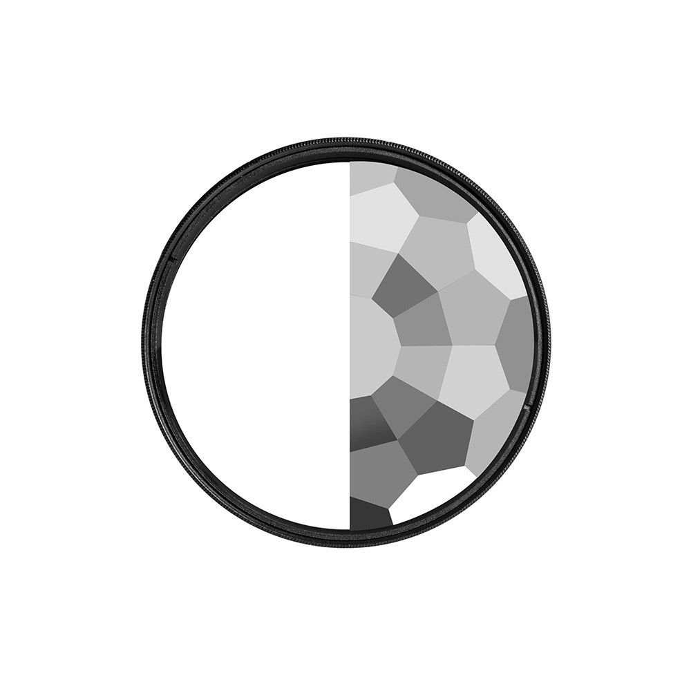 77mm Half Moon Multi-Refraction Filter Bokeh Foreground Blur for Camera Lens