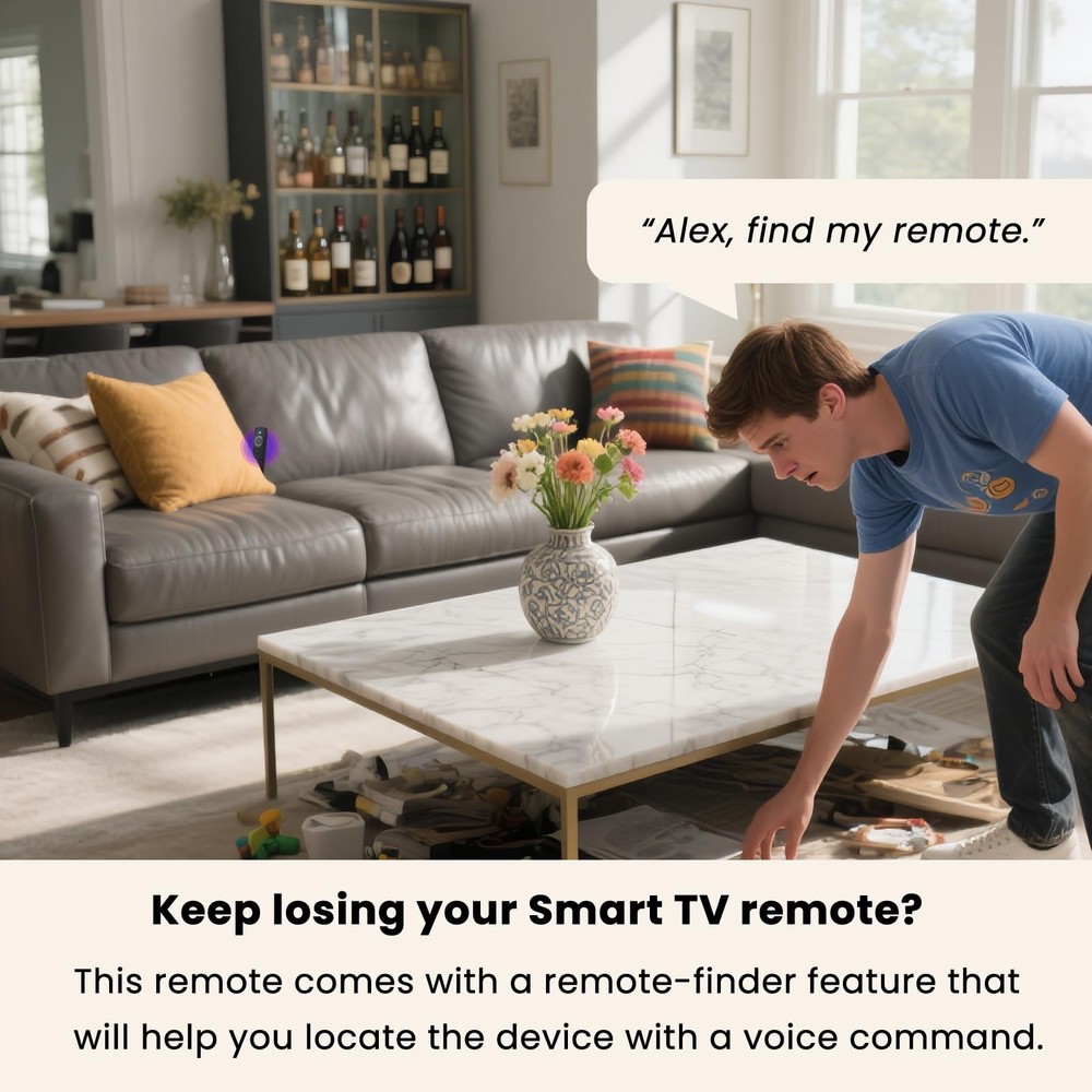 OROSAUR Voice Remote Pro with Backlit Button, Replacement for Fire Black