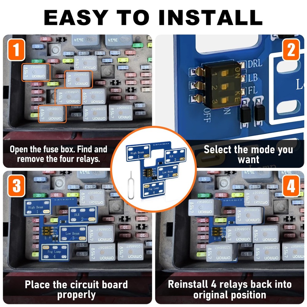 8 high Mod Customizable 6 High with DRL Lights Module 8 mod - BLUE