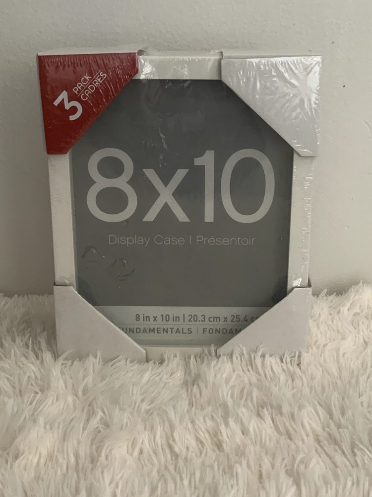 5-Pack White Shadow Boxes 8" x 10" + 100 Cardstock Paper Sheets Bundle