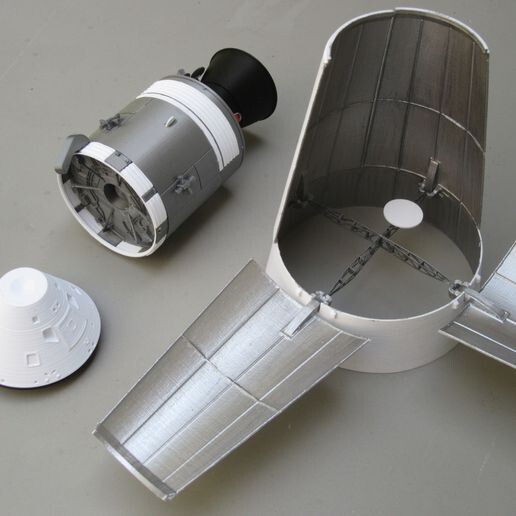 3d printed APOLLO 7 SATURN 1B rocket 1:48