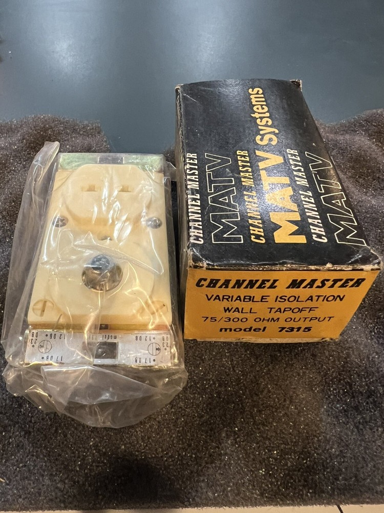 Channel Master 7315 Variable Isolation Wall Tapoff 75/300 OHM NIB 🧰