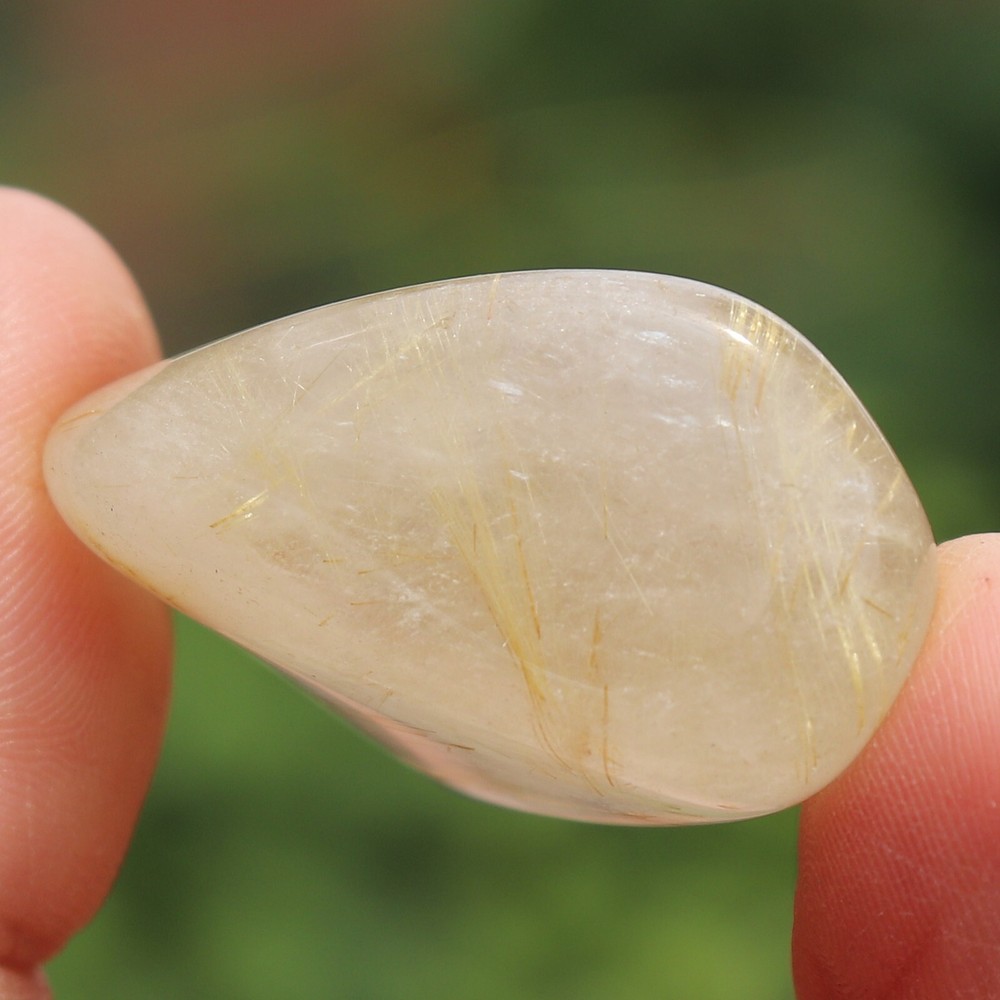 Tumbled Stone: Rutilated Quartz Crystal from Brazil (RTQ54)