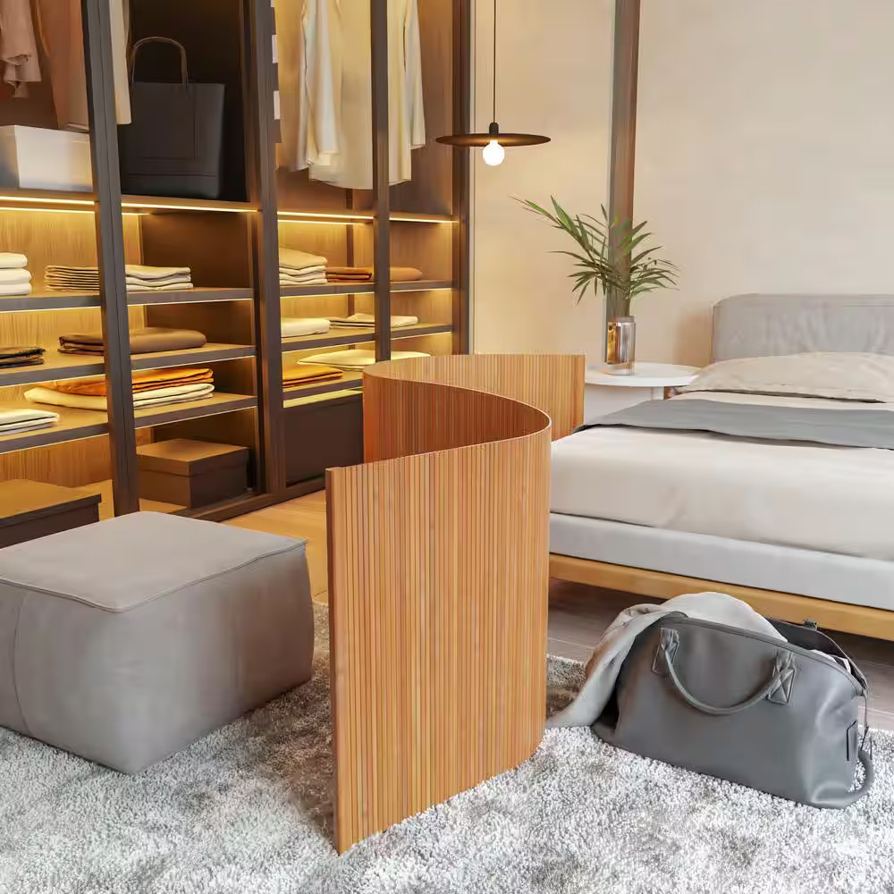 2 Ft. Short Bamboo Wave Screen - Natural