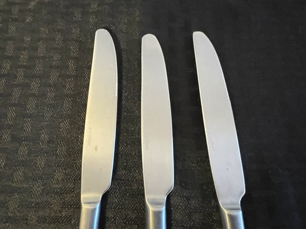 3 Oneida SATIN VOSS French Solid Dinner Knives 9.5”