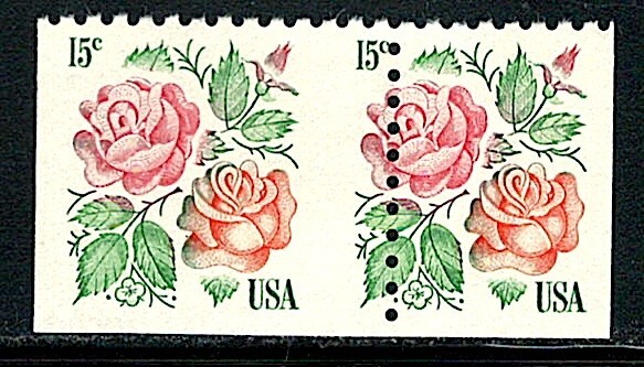 Errors Mint US Pair of (Misperf) Stamp, Scott# 1737, (MNH)