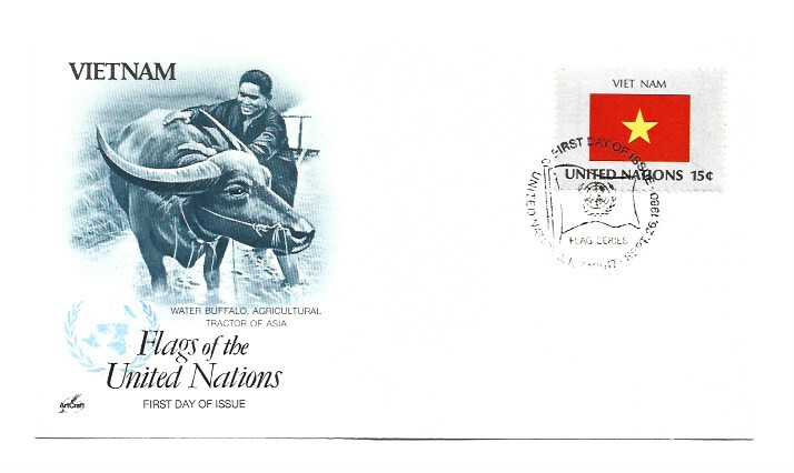 United Nations #328 15c Flag Series 1980, Viet Nam, ArtCraft FDC