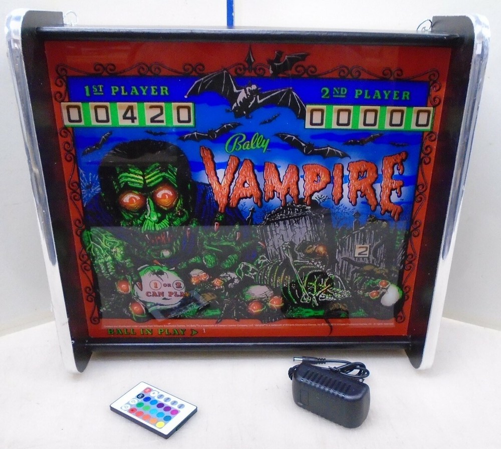 Bally Vampire Pinball Head LED Display light box