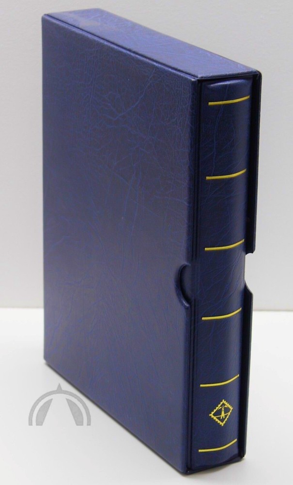 VARIO F Blue 3 Ring Binder & Slipcase for Stamp Currency and Other Collecting