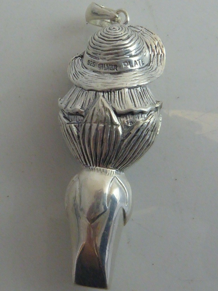 SILVER PLATED NOVELTY MAIDEN WHISTLE