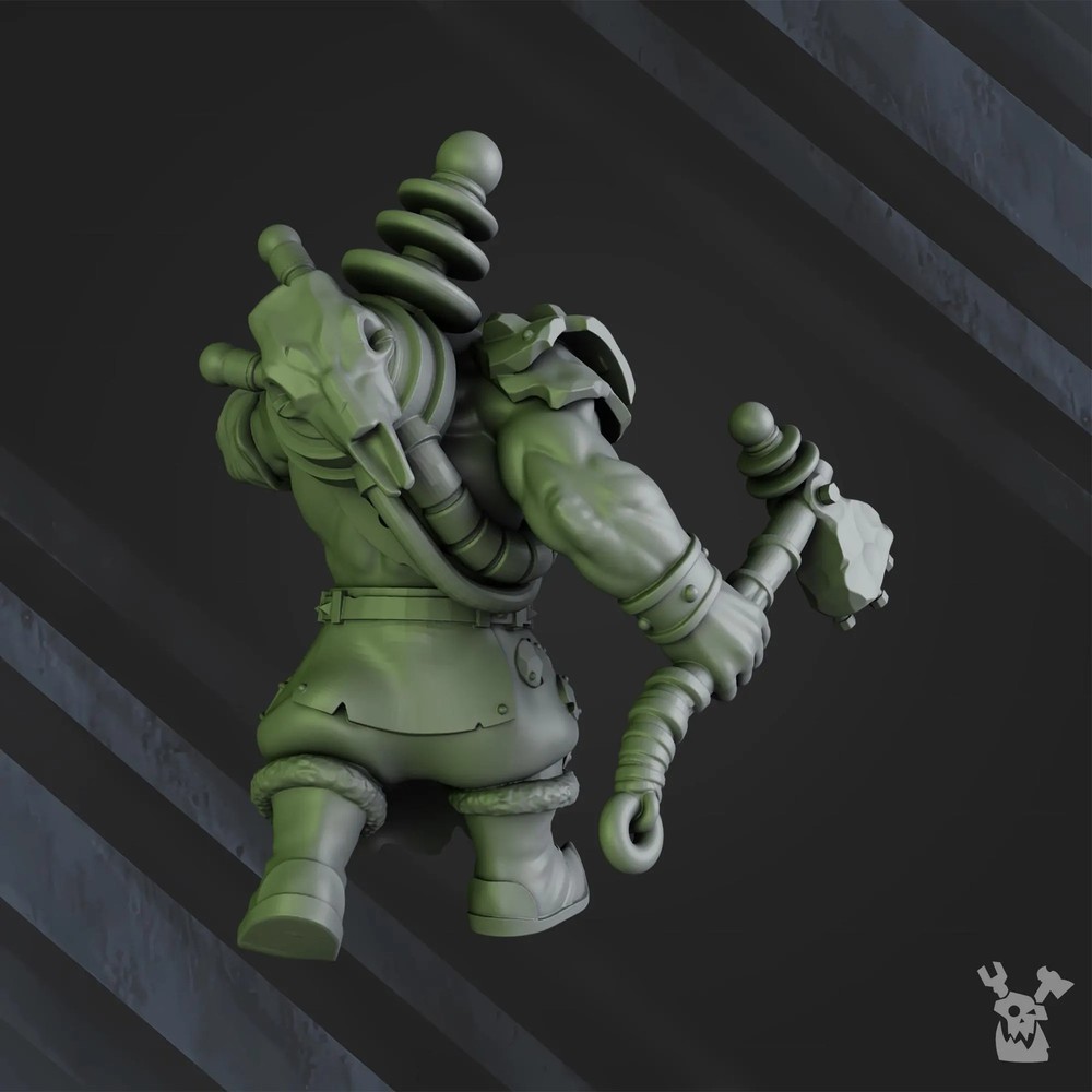 3d Printed Tech Boy by DakkaDakka Miniatures