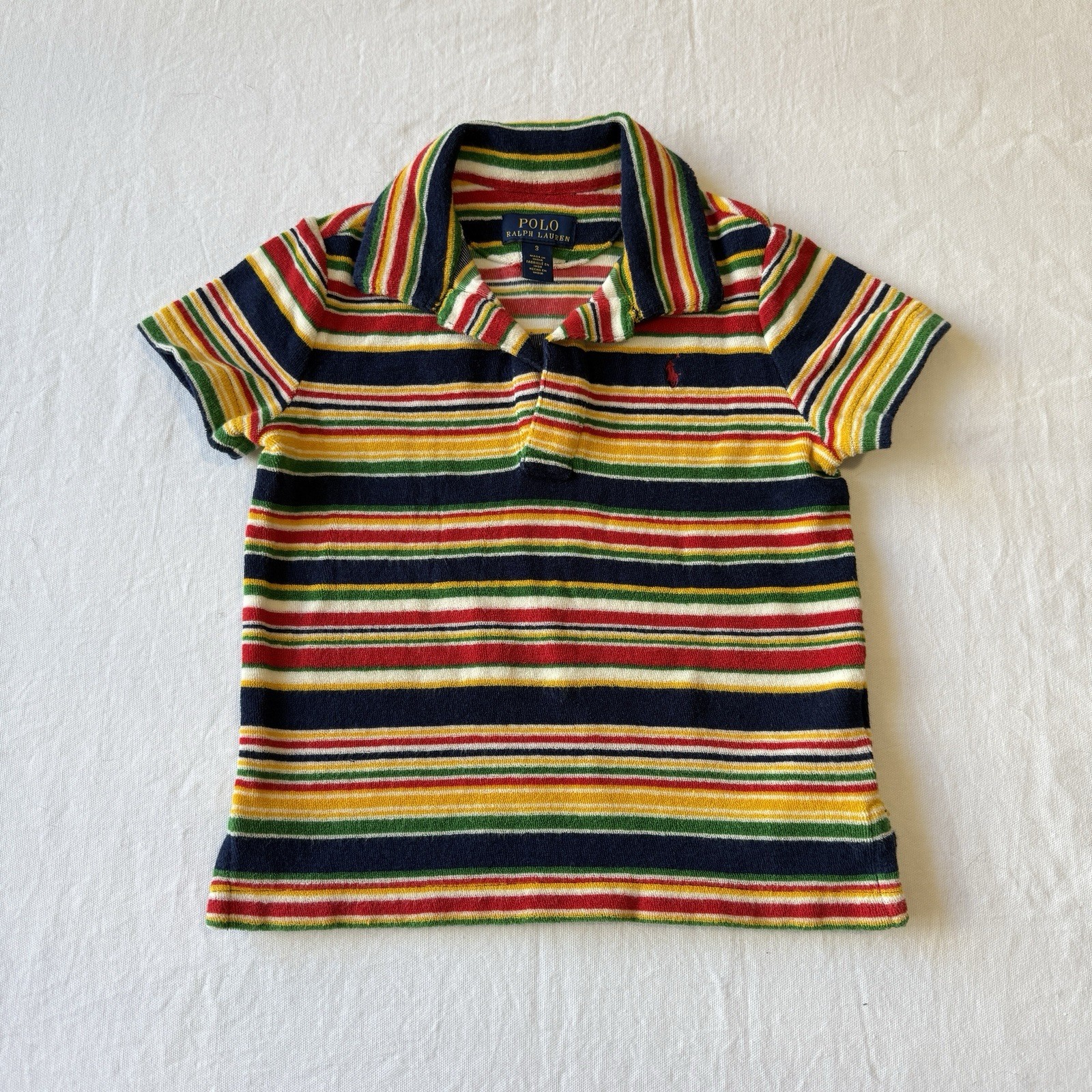 Polo Ralph Lauren Kids Toddler striped cotton terry polo shirt and shorts set