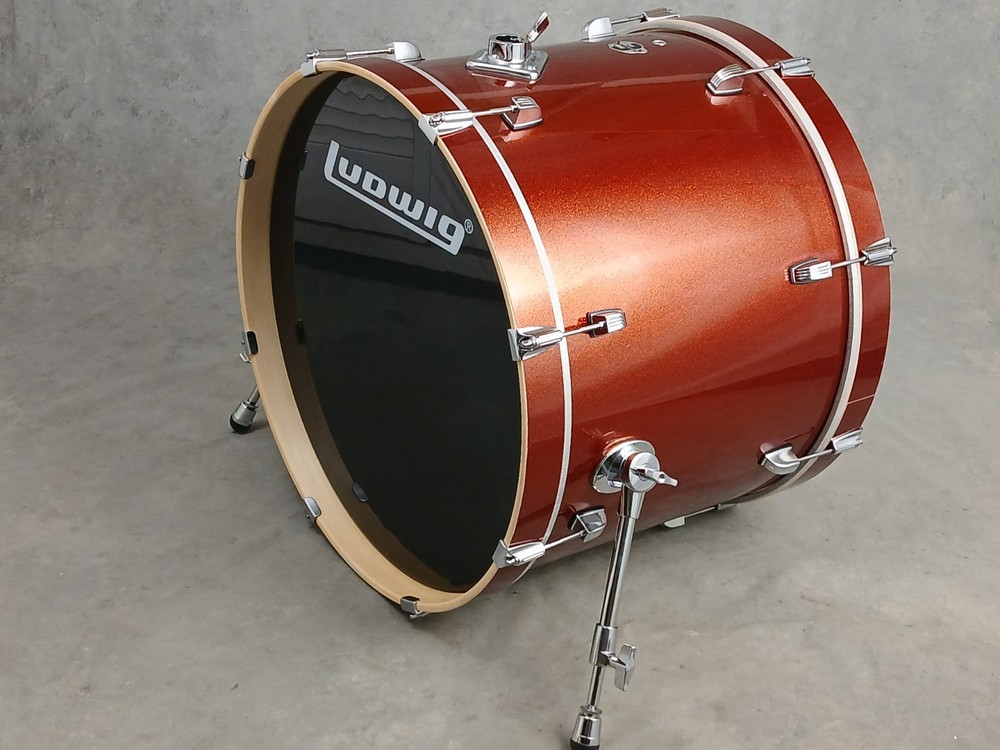LUDWIG ELEMENT EVOLOLUTION 22" COPPER SPARKLE BASS DRUM, MINT CONDITION