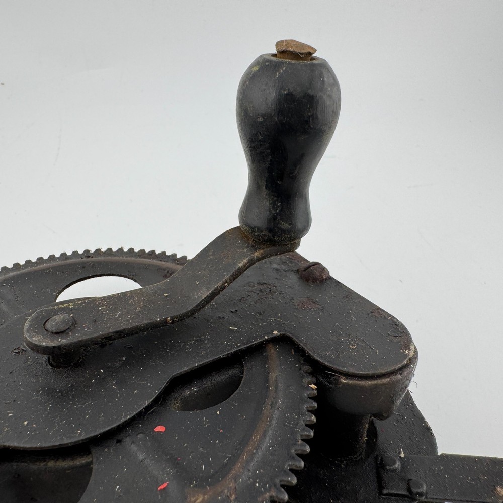 Vintage Quick-Edge Table Mount Hand Crank Knife Sharpener