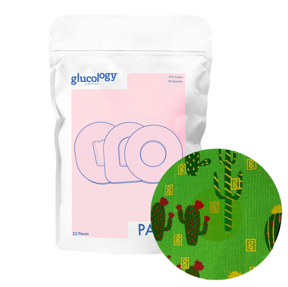 Patterned Glucology CGM Patch 25 Pack | for Freestyle/ Guardian | Waterproof