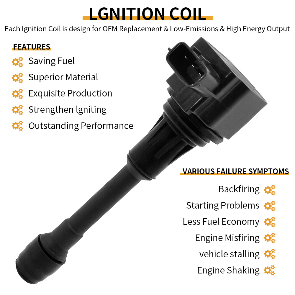 6X Ignition Coils & Spark Plugs UF550 Fit For 2014-2019 Infiniti QX60 3.5L V6