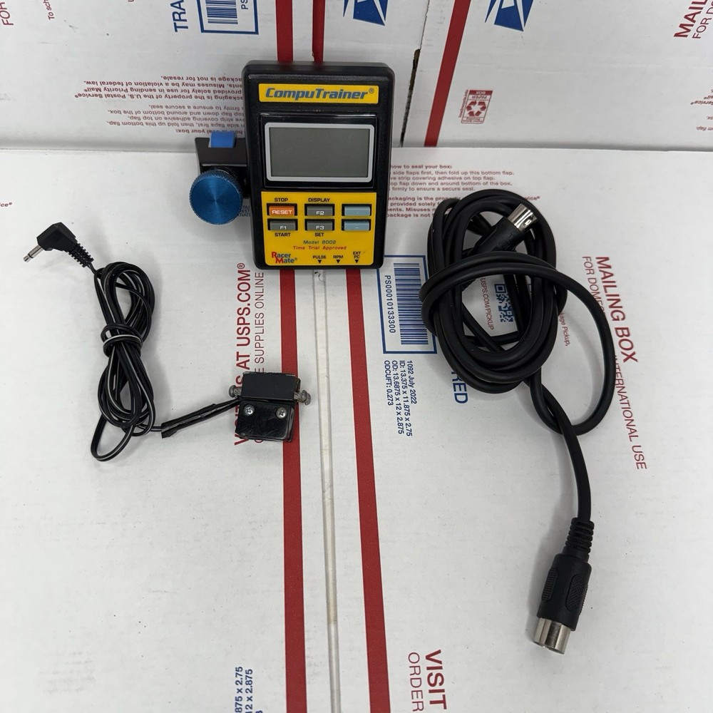 Racermate Computrainer Plus Model 8002 Trainer Head Unit & Cables / Cords
