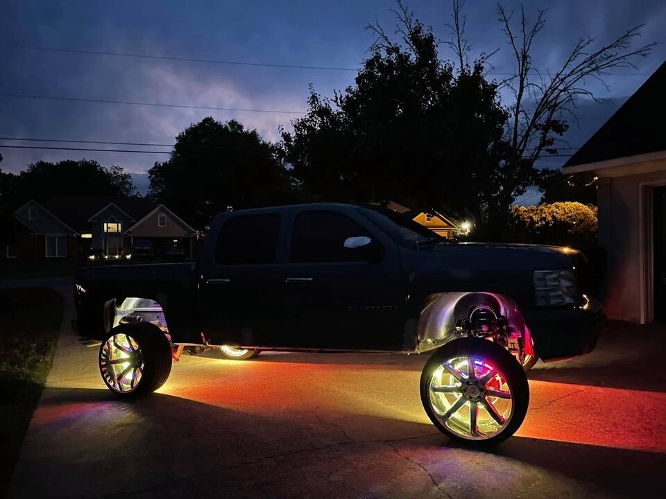 17.5" x4PCS Wheel Lights for Truck CHASING Quad Row LEDs Brightest APP + Remote