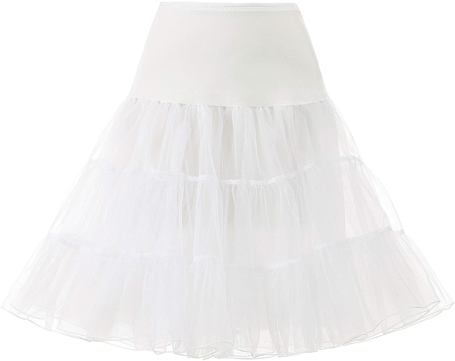 50S Women Petticoat Underskirt Retro Crinoline Half Slips-Rockabilly Tutu-Skirt