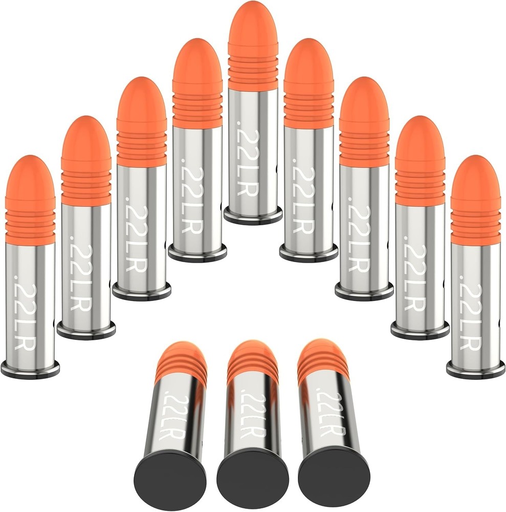 22LR Snap Caps Training Dummy Rounds Practice Safe Loading,Orange, 12PK