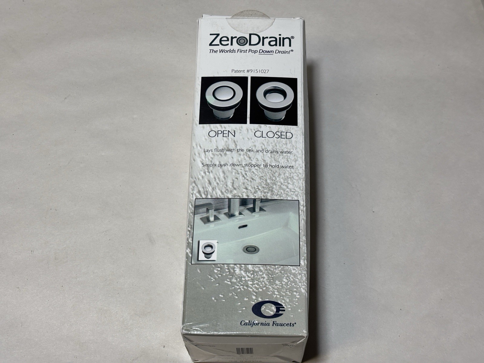 CALIFORNIA FAUCETS ZeroDrain 2-1/4" Pop Down Lavatory Drain Polished Chrome