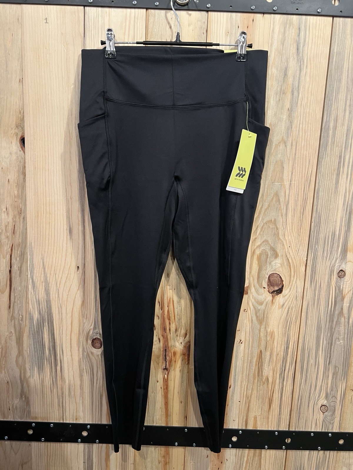 Black All in Motion Flex High-Rise 7/8 Pocketed Leggings - Large