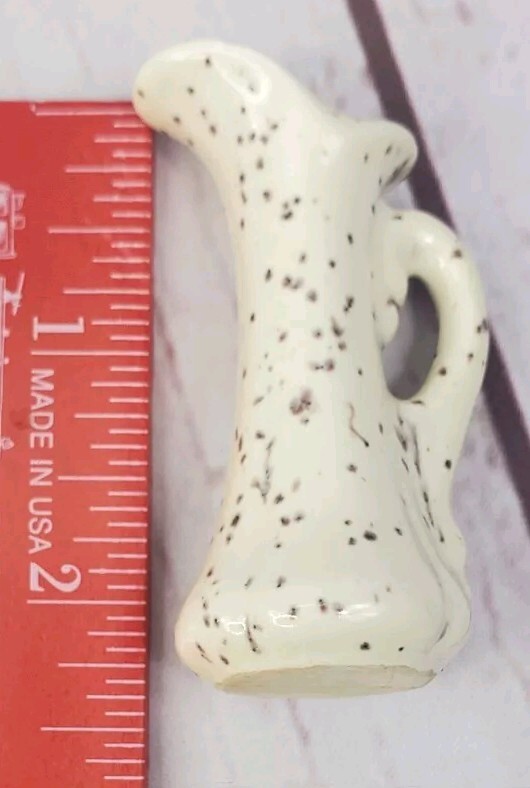Vintage Miniature Stoneware Speckled Pitcher
