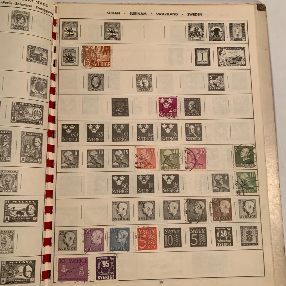 Pioneer Stamp Collecting Book With Stamps Copyright 1960 H. E. Harris