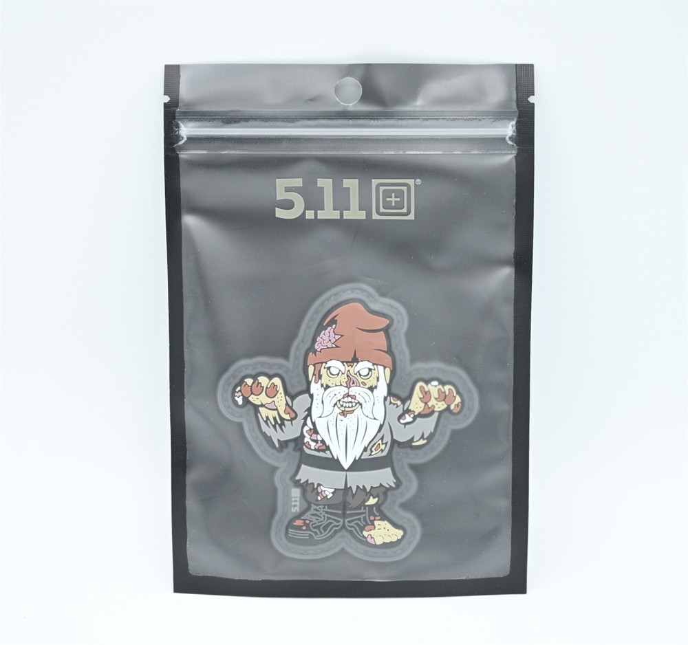 5.11 TACTICAL "ZOMBIE GNOME" LOGO PATCH HOOK/LOOP BACKING HALLOWEEN SERIES RARE