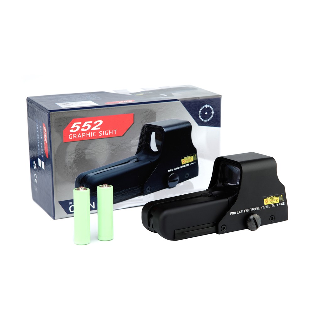 Tactical Holographic Reflex Sight Red Green Dot Light Adjustable AA Battery