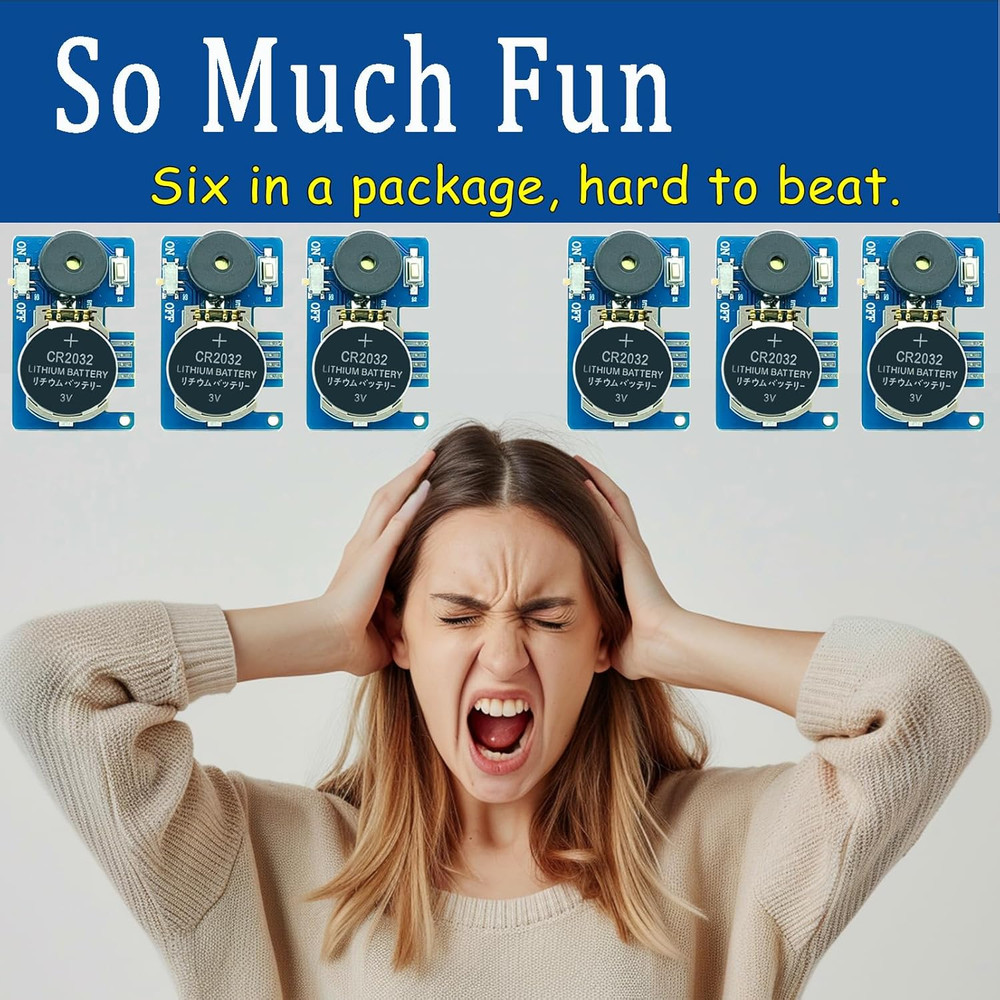 -Cricket Noise Maker Prank (6 Pcs), Hidden Pranks Beeping Several Months, Funny