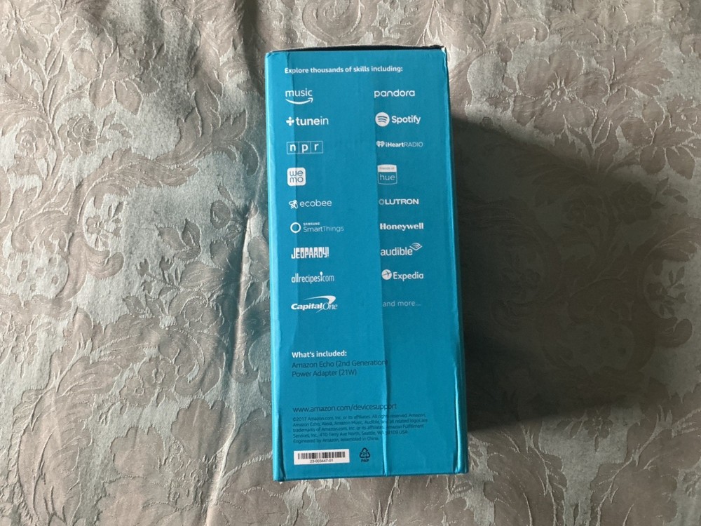 Amazon Echo (2nd Generation) Smart Assistant Charcoal NEW Sealed + 21 Watt ps