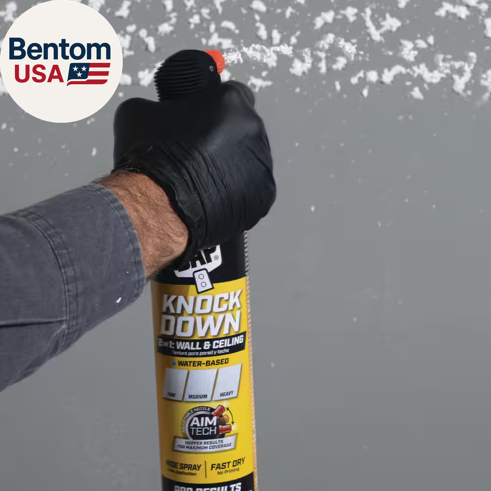 Spray Texture 25 Oz. Knockdown Water Based 2 In.1 Wall and Ceiling White Texture