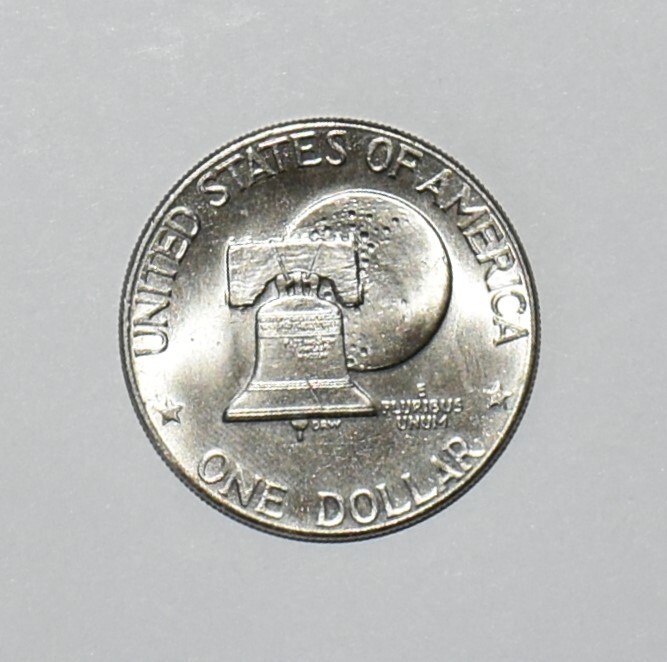 Bicentennial 1776-1975 Filled D Dual Date Eisenhour One Dollar Initials Error