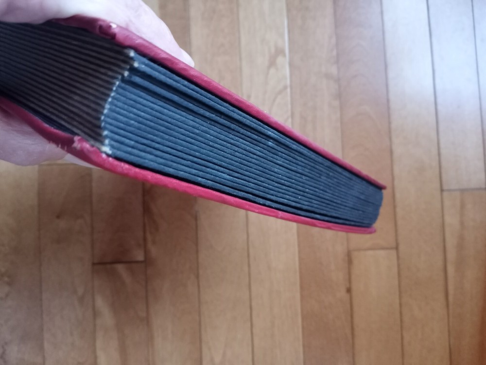 Red Stamp album Stock book Vintage