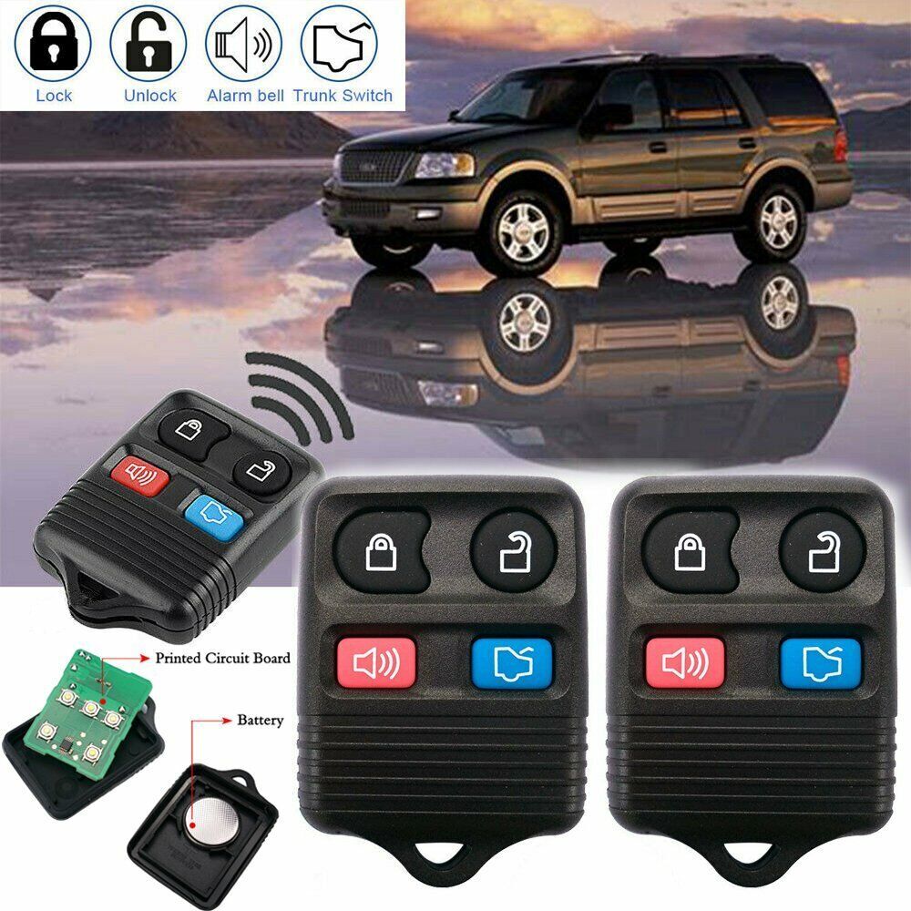 For Ford Replacement Alarm Remote Keyless Entry Control Key FOB Clicker 4 Button