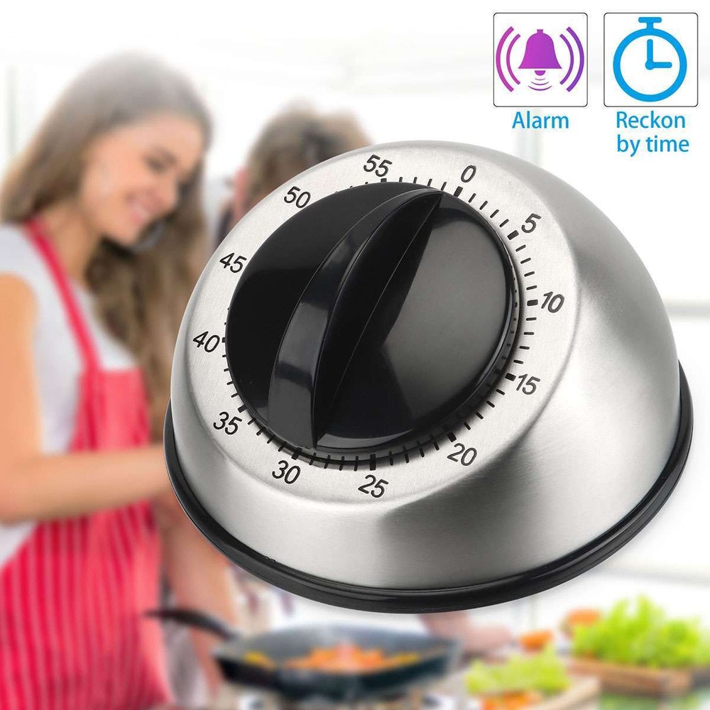 Kitchen Cooking Timer Alarm Count Down Mechanical Timer 60 Minutes Counter Bell