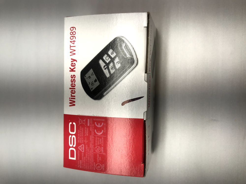 DSC WT4989 4 Button Wireless Backlit Security Key Fob With Icon Display