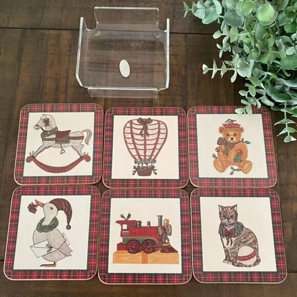 Pimpernel Coasters - Christmas - Holiday 6 pc Set
