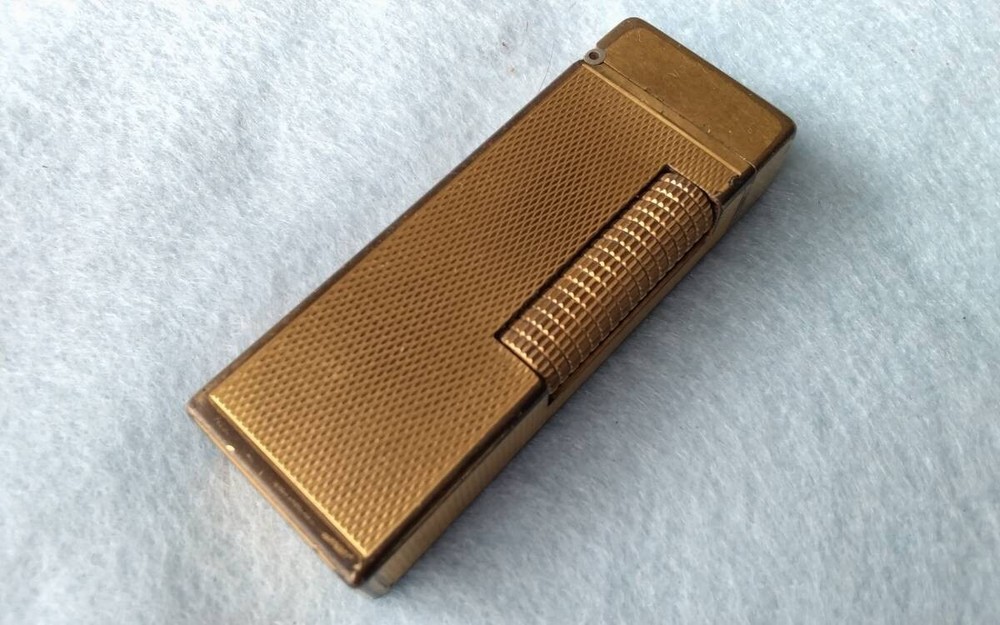 Dunhill Rollagas Early Model Gold Lighter Working Condition