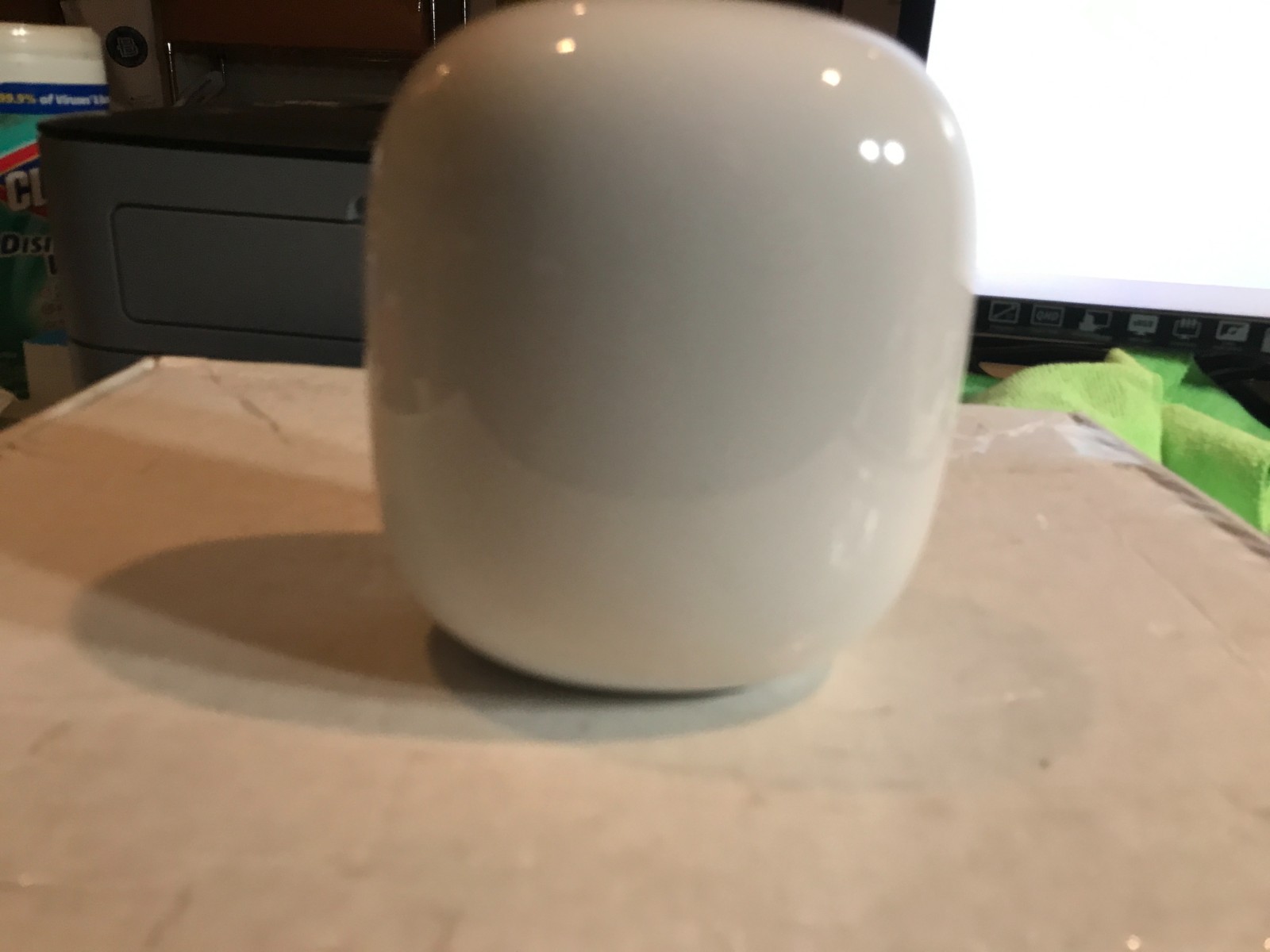 Google Nest WiFi Pro 6E AX5400 Mesh Router White G6ZUC  No Adapter USED