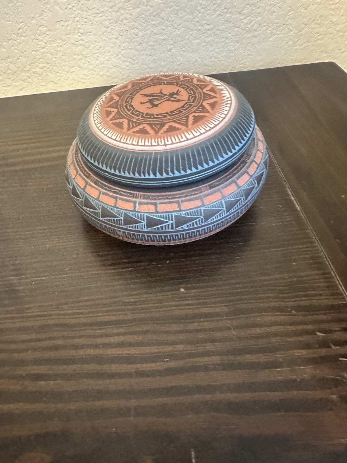 Navajo Seed Jar With Lid Us Native Signed D Thompson