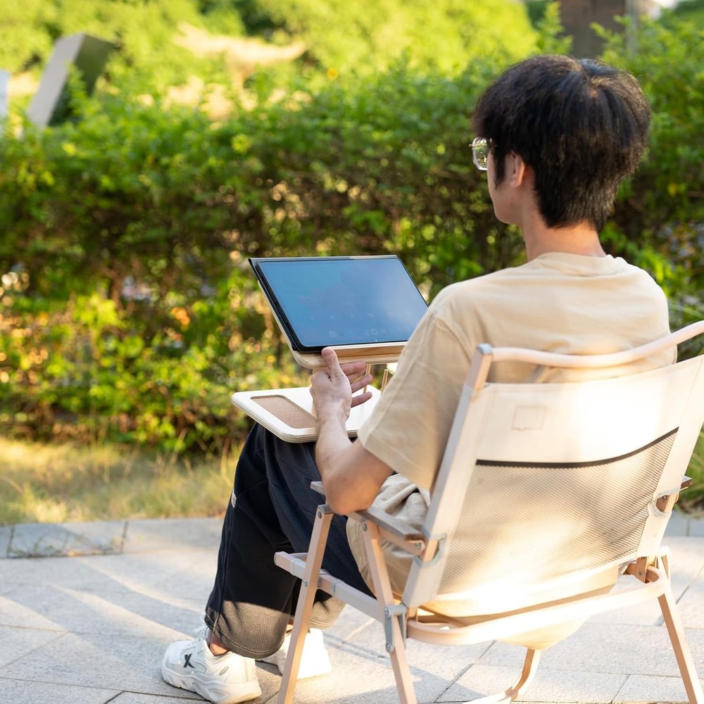 Adjustable Lap Desk for Sewing & Crafting - Portable Folding Table with Wood ...