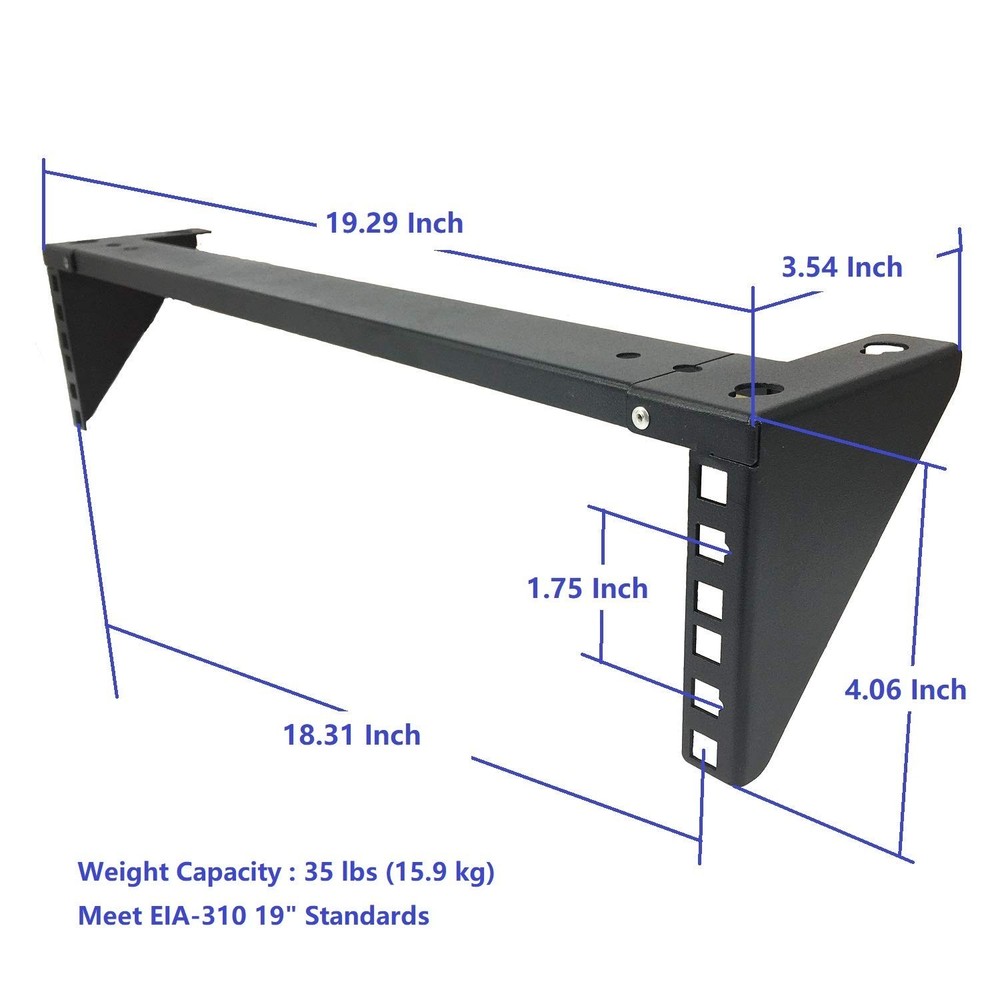 2U Steel Vertical Rack and Wall Mountable Server Rack Mount Bracket for 19inc...