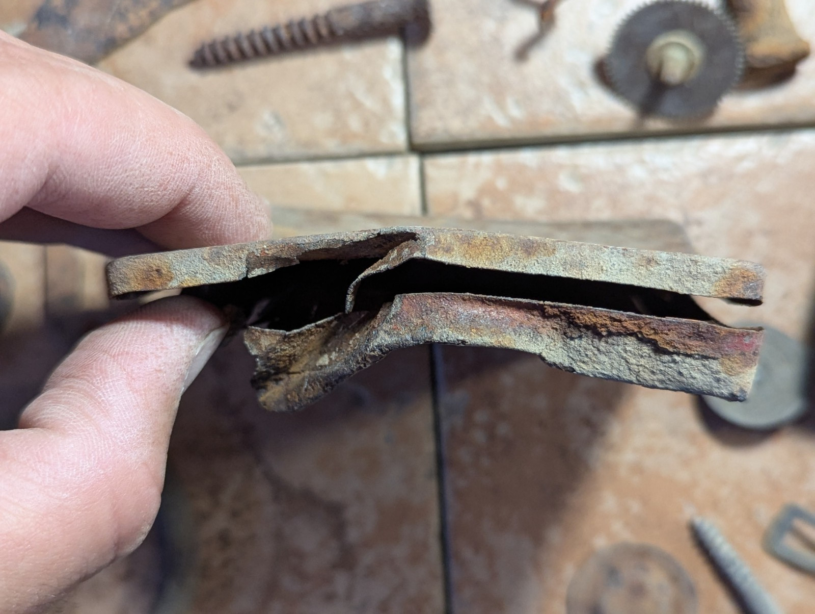 Dug Relics Vintage Iron Axle Grease Tin Door Knob Barrel Spigot Brass Ruler