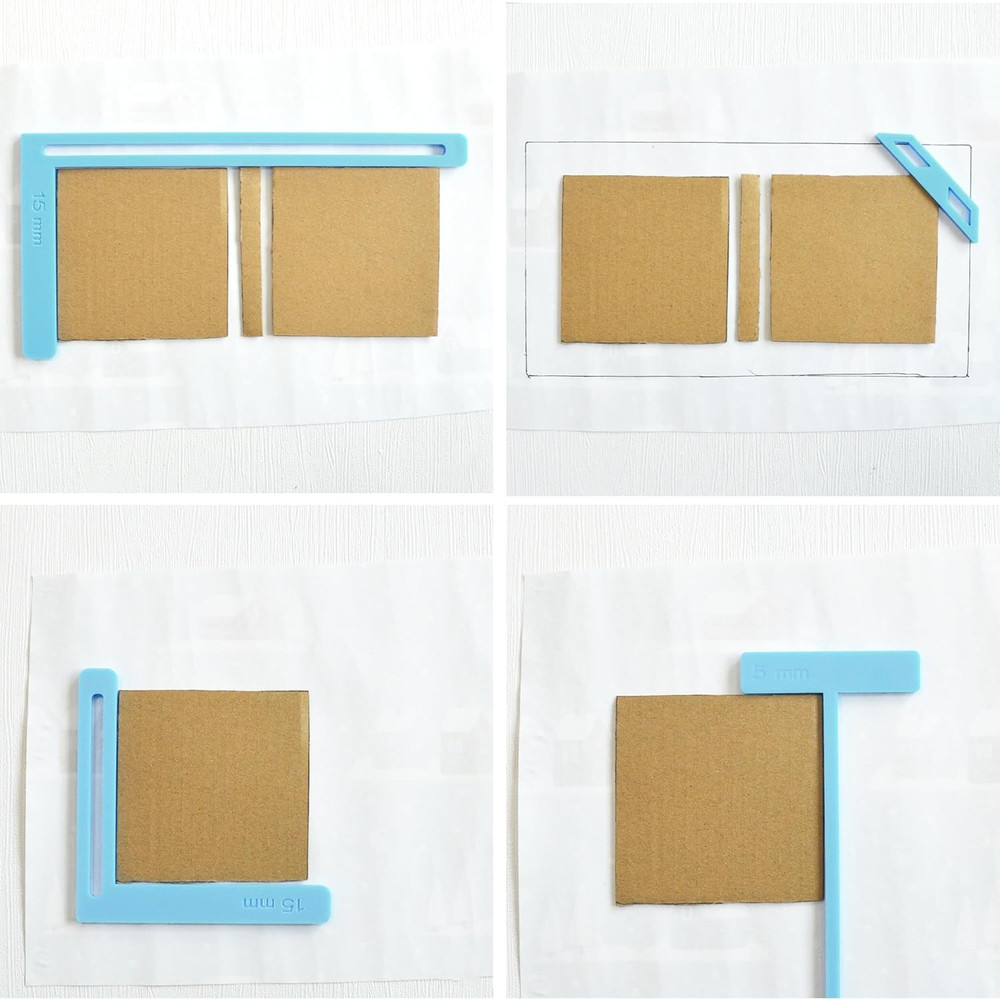 9Pcs Bookbinding Easy Scrapbooking Tool for Starter, Complete Great Stencils and